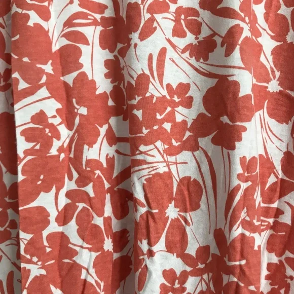 Stan Herman Printed Knit Jersey Square Neck Maxi Dress - Coral (sz XL) A476031 - Picture 5 of 5